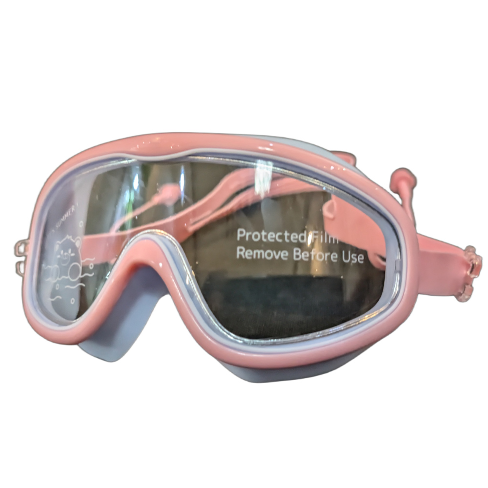 ATL-BIG-13 عینک شنا فرم بزرگ بچگانه VK - صورتی یاسی